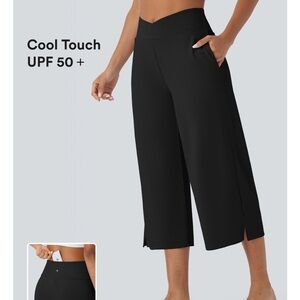 HALARA Black Wide Leg Pants with UPF 50+